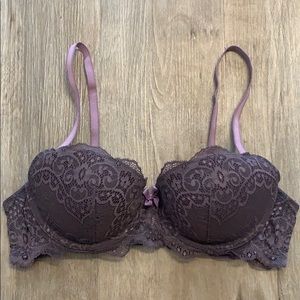 Gillian & O’Malley Purple Push Up Bra Size 36B
